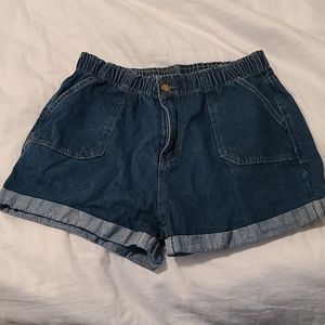 Plus Denim Shorts